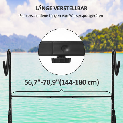 Verstellbarer Kajak- und Kanuständer aus Metall – Platz für 2 Boards