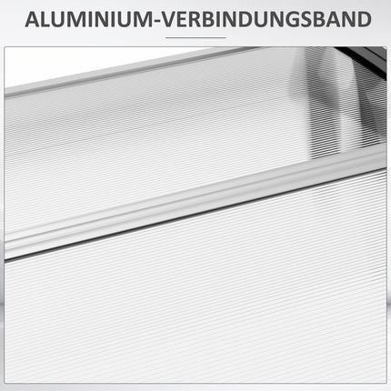 Wellenförmige Außentür aus Polycarbonat, UV-geschützt, 90x150cm
