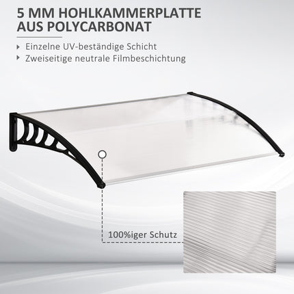 Wellenförmige Außentür aus Polycarbonat, UV-geschützt, 90x150cm