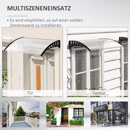 Wellenförmige Außentür aus Polycarbonat, UV-geschützt, 90x150cm