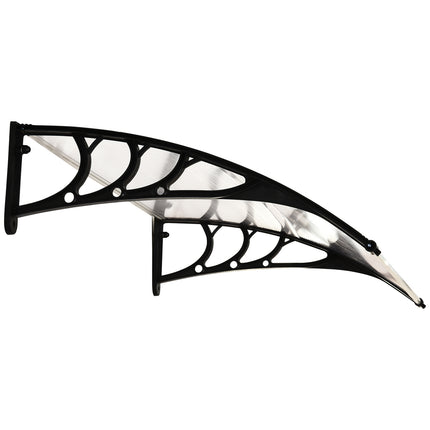Außentürabdeckung aus Polycarbonat, transparent, 120x75 cm