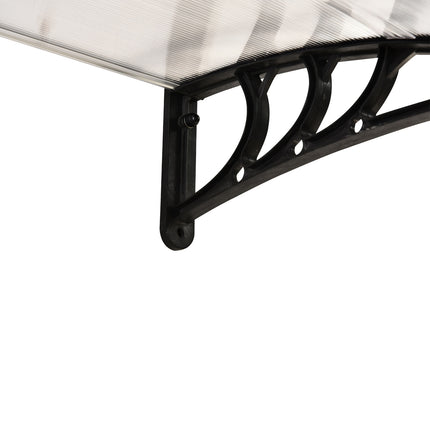 Außentürabdeckung aus Polycarbonat, transparent, 120x75 cm