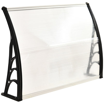 Außentürabdeckung aus Polycarbonat, transparent, 120x75 cm