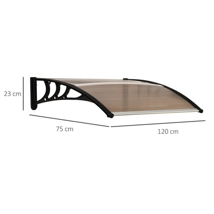 Witterungsbeständige Außentür aus Polycarbonat, braun, 120x75cm