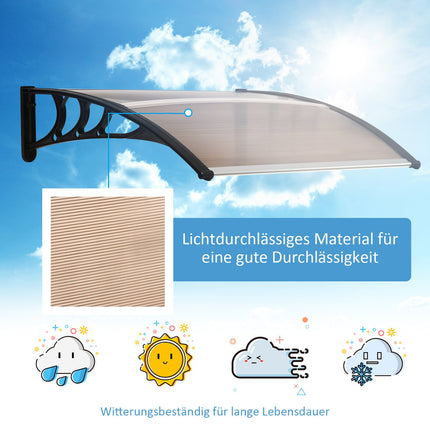 Witterungsbeständige Außentür aus Polycarbonat, braun, 120x75cm