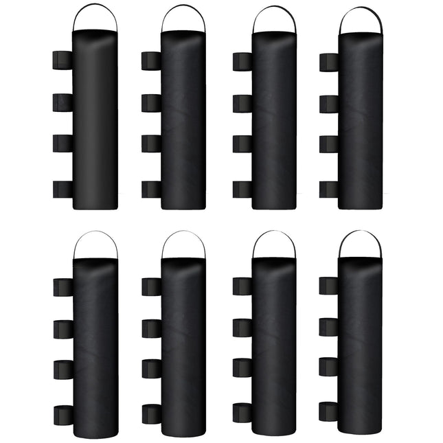 Sacs de lestage pour canopée, lot de 8, Oxford 600D, sans sable, noirs