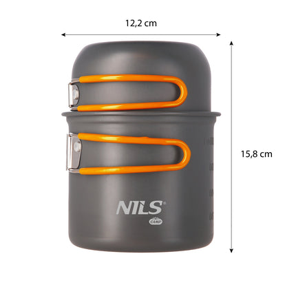 Ensemble de gourde avec tasse et couvercle, en acier inoxydable