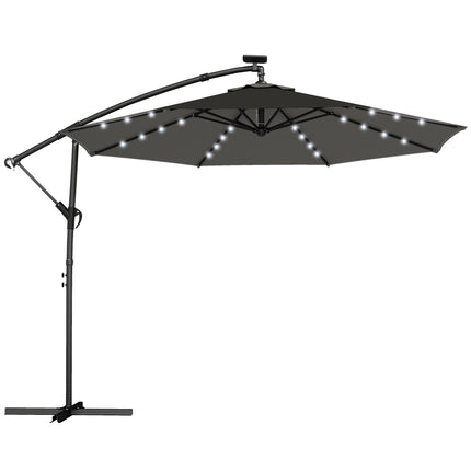 Ampelschirm, 3x3m, Solar-LED, UV-beständig