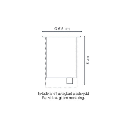 Capella Bodeneinbaustrahler 270lm Ø6,5cm