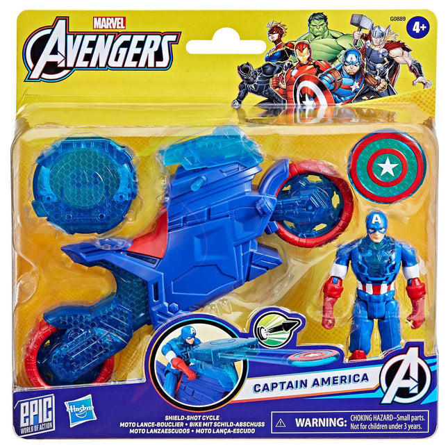 Bouclier Captain America 10 cm - Accessoire de jeu de rôle Avengers