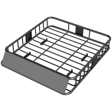 Panier de toit de voiture, acier, capacité de 90,7 kg, noir