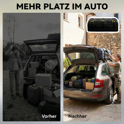 Coffre de toit pour voiture, 21 pieds cubes, étanche avec sangles