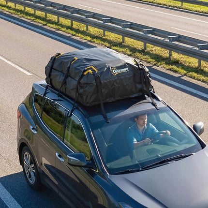 Coffre de toit pour voiture, 21 pieds cubes, étanche avec sangles