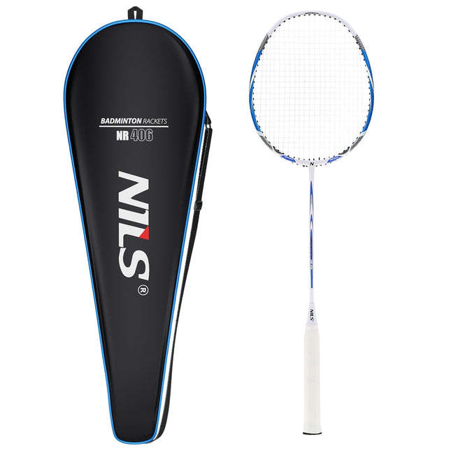 Raquette de badminton en carbone avec housse