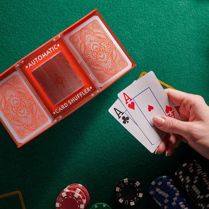 Mélangeur de cartes électrique à 2 jeux