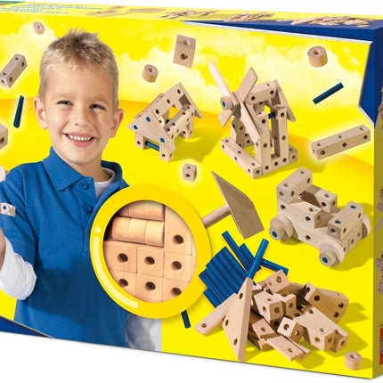 Coffret de jeu de menuiserie pour enfants avec outils et accessoires