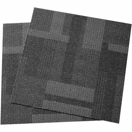Carpet Tiles 24x24 In, Padded Backing, 24-Pack, Mixed Gray