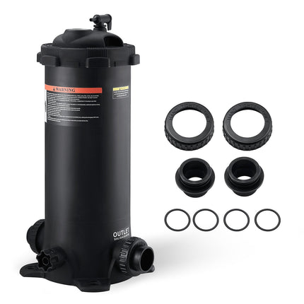 Cartridge Pool Filter, 50 Sq Ft – Leak-Proof Housing