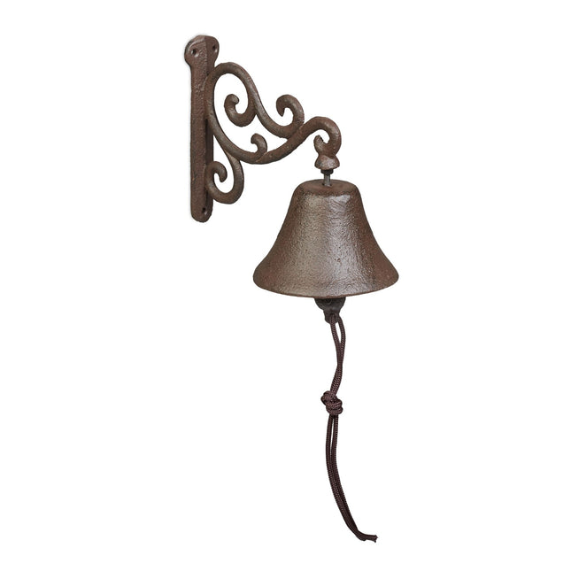 Cloche de porte en fonte - Brun antique, décorative pour l'extérieur