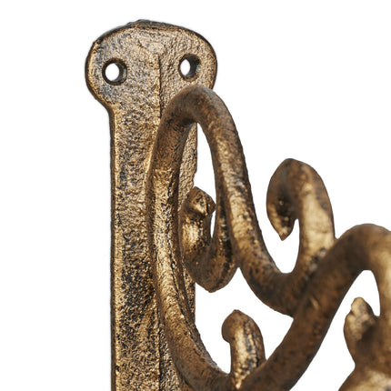 Cloche de porte en fonte, finition dorée