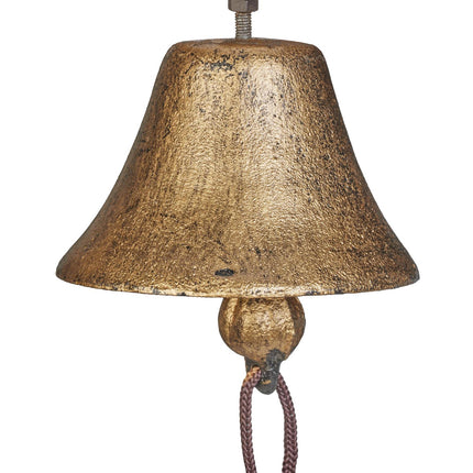 Cloche de porte en fonte, finition dorée