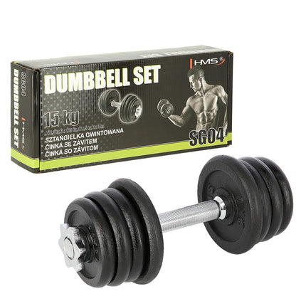 Haltère en fonte, 15 kg, musculation