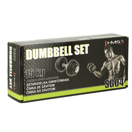Haltère en fonte, 15 kg, musculation