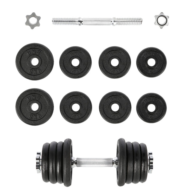 Hantel aus Gusseisen, 15 kg, Krafttraining