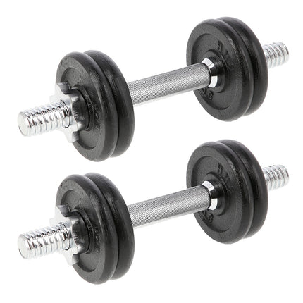 Haltères en fonte, 2 x 7 kg, lot de 2