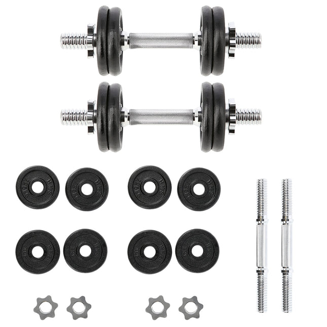 Gusseisen-Hanteln, 2x7kg, 2er-Set