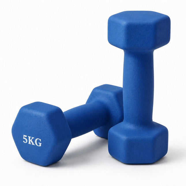 Hantelset aus Gusseisen, ergonomischer Griff, 1-5kg