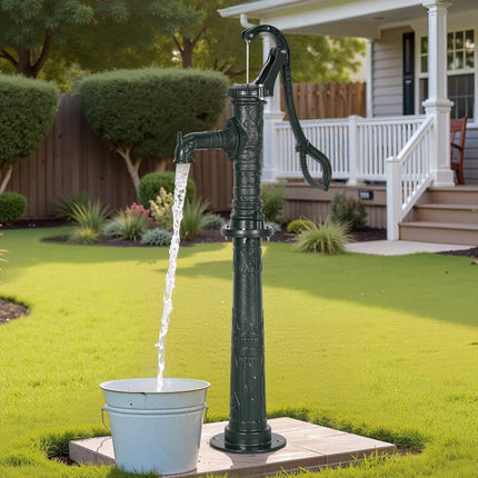 Cast Iron Hand Pitcher Pump, 20 ft Lift, 1-1/4 NPT