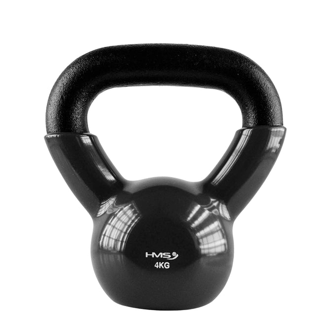 Gusseiserne Kettlebell, 4 kg – Schwarz