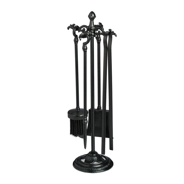 Ensemble de cheminée en fonte composé de 5 pièces
