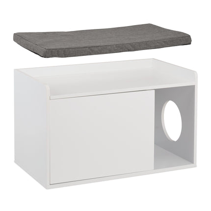 Katzenklo-Schrank mit Sitzbank