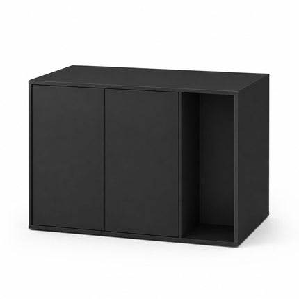 Cat Litter Box Cabinet with 2 Push-to-Open Doors, 50 x 80 x 50 cm, Black