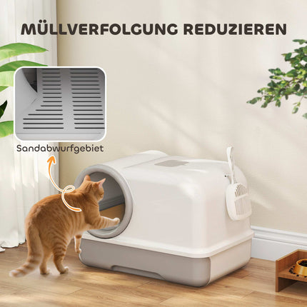 Katzentoilette mit Schublade und Kohlefiltern, Kunststoff