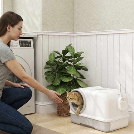 Katzentoilette mit Schublade und Kohlefiltern, Kunststoff