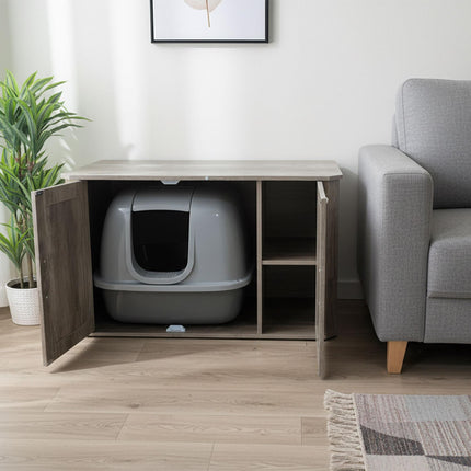 Armoire à litière pour chat - Discrète, spacieuse et multifonctionnelle