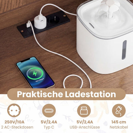 Katzentoilette mit verstellbarer LED-Beleuchtung und Aufbewahrung
