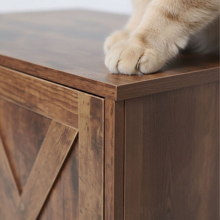 Armoire à litière pour chat avec entrée latérale et séparateur