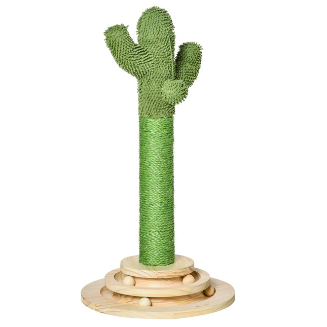 Katzenkratzbaum Kaktus-Design, Sisal & Kiefer, 60cm