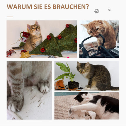 Katzenkratzbaum, Dunkelgrau, 40x104 cm, Sisal