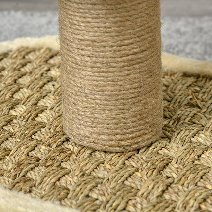 Katzenkratzbaum, Jutestamm, Spielzeug, Khaki/Braun, 40x30x56cm