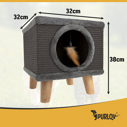 Arbre à chat avec coussin, en sisal, pieds stables