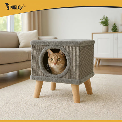 Arbre à chat avec coussin, en sisal, pieds stables