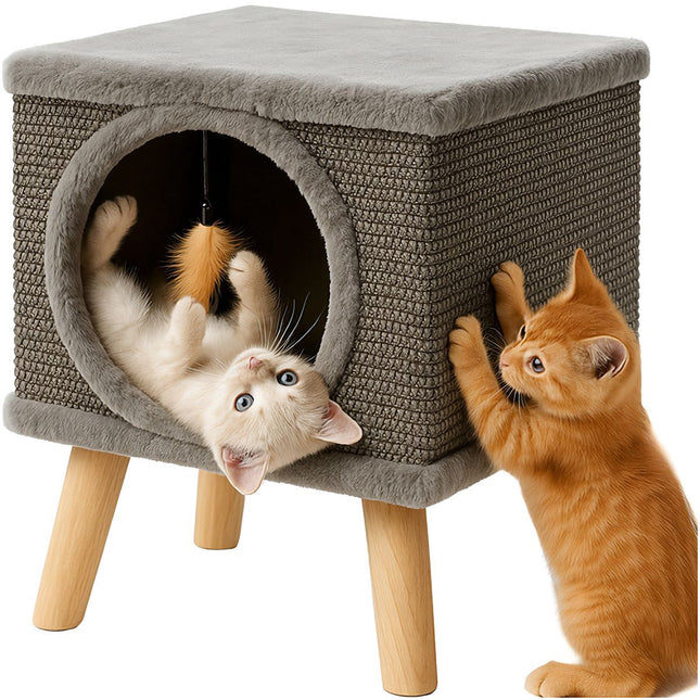Arbre à chat avec coussin, en sisal, pieds stables