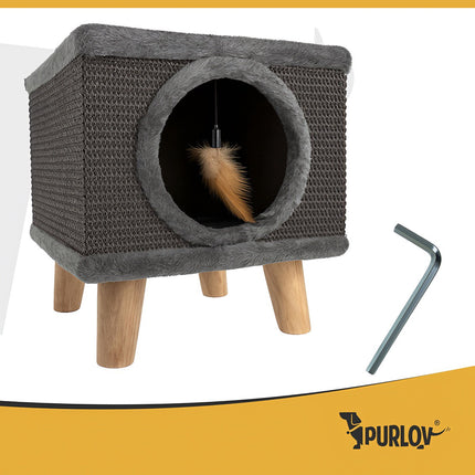 Arbre à chat avec coussin, en sisal, pieds stables