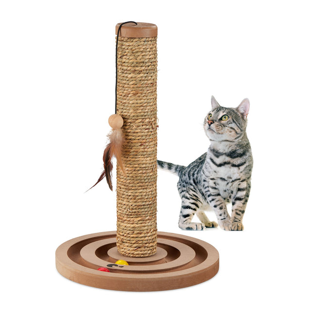 Arbre à chat avec corde et planche à jouets