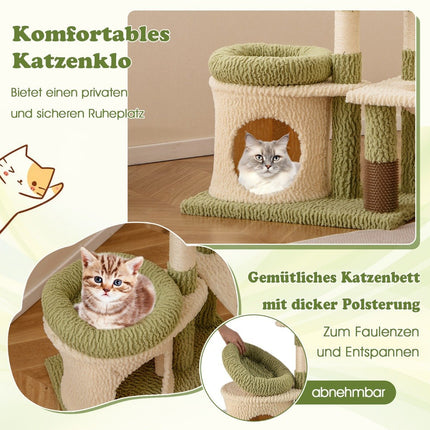 Arbre à chat avec plateformes, hamac et griffoirs